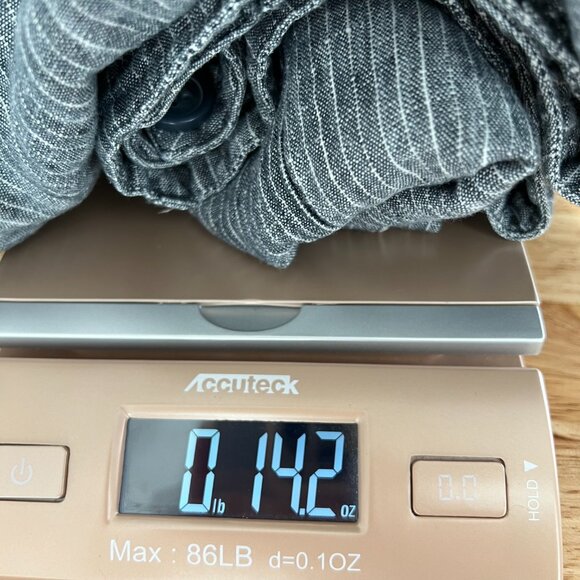 Sundance 100%‎ Linen Striped Pants Size 10 Wide Leg Gray Beachy Coastal - Picture 12 of 12